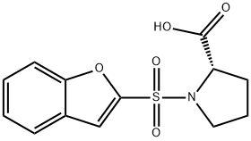 (S)-1-(BENZOFURAN-2-YLSULFONYL)PYRROLIDINE-2-CARBOXYLIC ACID Struktur