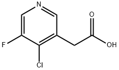 2-(4-chloro-5-fluoropyridin-3-yl)acetic acid Struktur