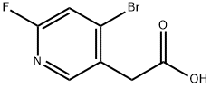 2-(4-bromo-6-fluoropyridin-3-yl)acetic acid Struktur