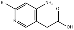 2-(4-amino-6-bromopyridin-3-yl)acetic acid Struktur