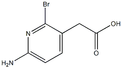 2-(6-amino-2-bromopyridin-3-yl)acetic acid Struktur