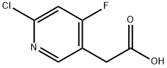 2-(6-chloro-4-fluoropyridin-3-yl)acetic acid Struktur