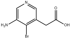 2-(5-amino-4-bromopyridin-3-yl)acetic acid Struktur