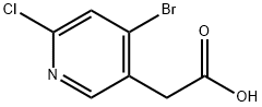 2-(4-bromo-6-chloropyridin-3-yl)acetic acid Struktur