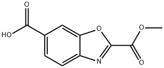 2-(methoxycarbonyl)-1,3-benzoxazole-6-carboxylic acid Struktur