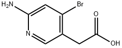 2-(6-amino-4-bromopyridin-3-yl)acetic acid Struktur