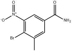 4-Bromo-3-methyl-5-nitro-benzamide Struktur