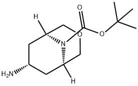 ENDO-7-AMINO-9-BOC-3-OXA-9-AZA-BICYCLO[3.3.1]NONANE Struktur