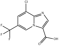 8-Chloro-6-trifluoromethyl-imidazo[1,2-a]pyridine-3-carboxylic acid Struktur