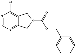 benzyl 4-chloro-5H,6H,7H-pyrrolo[3,4-d]pyrimidine-6-carboxylate Struktur