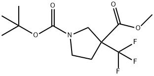 1-TERT-BUTYL 3-METHYL 3-(TRIFLUOROMETHYL)PYRROLIDINE-1,3-DICARBOXYLATE Structure