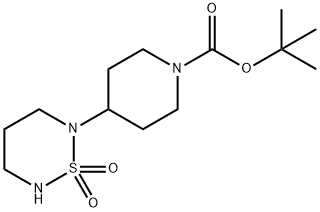 tert-butyl 4-(1,1-dioxido-1,2,6-thiadiazinan-2-yl)piperidine-1-carboxylate Struktur