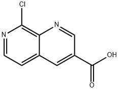 1,7-Naphthyridine-3-carboxylic acid, 8-chloro- Struktur