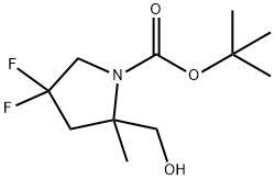 TERT-BUTYL 4,4-DIFLUORO-2-(HYDROXYMETHYL)-2-METHYLPYRROLIDINE-1-CARBOXYLATE Struktur