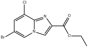 6-Bromo-8-chloro-imidazo[1,2-a]pyridine-2-carboxylic acid ethyl ester Struktur