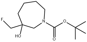 TERT-BUTYL 3-(FLUOROMETHYL)-3-HYDROXYAZEPANE-1-CARBOXYLATE Struktur