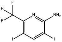 3,5-Diiodo-6-trifluoromethyl-pyridin-2-ylamine Struktur