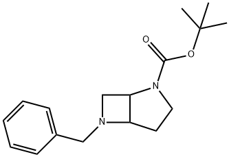 tert-butyl 6-benzyl-2,6-diazabicyclo[3.2.0]heptane-2-carboxylate Struktur