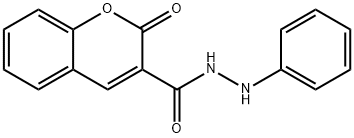 2-oxo-N'-phenylchromene-3-carbohydrazide Struktur