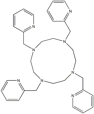 1,4,7,10-テトラキス(2-ピリジルメチル)-1,4,7,10-テトラアザシクロドデカン 化學(xué)構(gòu)造式