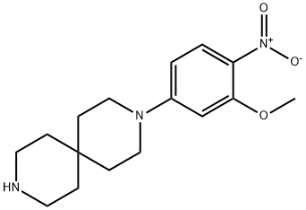 3-(3-methoxy-4-nitrophenyl)-3,9-diazaspiro[5.5]undecane Struktur