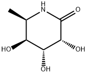 2-Piperidinone, 3,4,5-trihydroxy-6-methyl-, (3R,4R,5S,6R)- Struktur