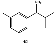 1-(3-FLUOROPHENYL)-2-METHYLPROPAN-1-AMINE HYDROCHLORIDE Struktur