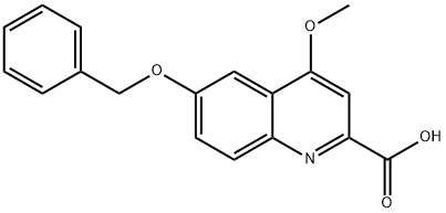 6-Benzyloxy-4-methoxy-quinoline-2-carboxylic acid Struktur