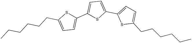 2,2':5',2''-Terthiophene, 5,5''-dihexyl- Struktur