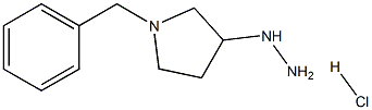 1-benzyl-3-hydrazinylpyrrolidine hydrochloride Struktur