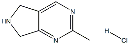 2-methyl-6,7-dihydro-5H-pyrrolo[3,4-d]pyrimidine:hydrochloride Struktur