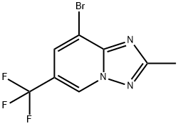 8-bromo-2-methyl-6-(trifluoromethyl)-[1,2,4]triazolo[1,5-a]pyridine Struktur