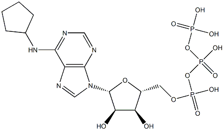 Adenosine 5'-(tetrahydrogen triphosphate), N-cyclopentyl- Struktur