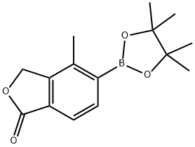 4-Methyl-5-(4,4,5,5-tetramethyl-[1,3,2]dioxaborolan-2-yl)-3H-isobenzofuran-1-one Struktur