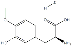 (2S)-2-AMINO-3-(3-HYDROXY-4-METHOXYPHENYL)PROPANOIC ACID HYDROCHLORIDE Struktur