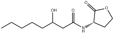 3-hydroxy-N-[(3S)-2-oxooxolan-3-yl]octanamide Struktur