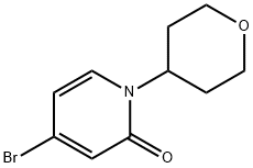 4-Bromo-1-(tetrahydro-2H-pyran-4-yl)pyridin-2(1H)-one Struktur