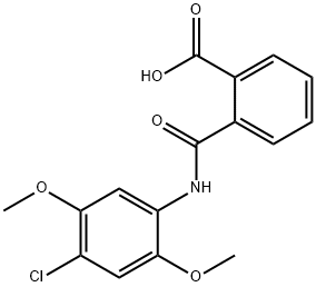 2-((4-chloro-2,5-dimethoxyphenyl)carbamoyl)benzoic acid Struktur