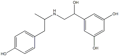 5-[1-hydroxy-2-[1-(4-hydroxyphenyl)propan-2-ylamino]ethyl]benzene-1,3-diol Struktur