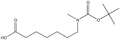 Heptanoic acid, 7-[[(1,1-dimethylethoxy)carbonyl]methylamino]- Struktur