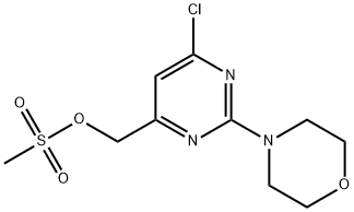 4-Pyrimidinemethanol, 6-chloro-2-(4-morpholinyl)-, 4-methanesulfonate Struktur