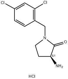 (S)-3-AMINO-1-(2,4-DICHLOROBENZYL) PYRROLIDIN-2-ONE HCL Struktur