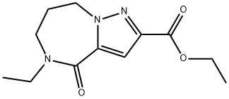 ethyl 5-ethyl-4-oxo-5,6,7,8-tetrahydro-4H-pyrazolo[1,5-a][1,4]diazepine-2-carboxylate Struktur