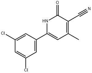 6-(3,5-DICHLOROPHENYL)-4-METHYL-2-OXO-1,2-DIHYDROPYRIDINE-3-CARBONITRILE Struktur