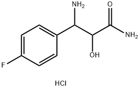 3-AMINO-3-(4-FLUOROPHENYL)-2-HYDROXYPROPANAMIDE HCL Struktur