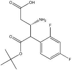 Boc-(S)-3-Amino-4-(2,4-difluorophenyl)-butyric acid Struktur