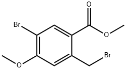 5-Bromo-2-bromomethyl-4-methoxy-benzoic acid methyl ester Struktur