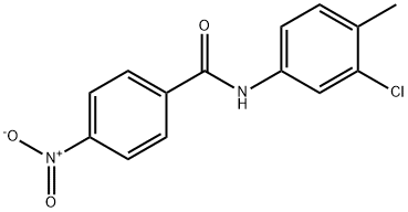 N-(3-chloro-4-methylphenyl)-4-nitrobenzamide Struktur