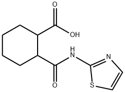 Cyclohexanecarboxylicacid, 2-[(2-thiazolylamino)carbonyl]- Struktur