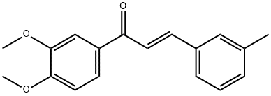 (2E)-1-(3,4-dimethoxyphenyl)-3-(3-methylphenyl)prop-2-en-1-one Struktur